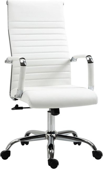Vinsetto Gaming-Sessel 921-383WT in Weiß aus Kunstleder mit modernem Design, B/T/H: 62,0 x 58,0 x 120,0 cm - Bild 1