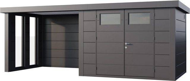 Telluria Gerätehaus Classico in Silberfarben, B/H/T: 602 x 219 x 258 cm - Bild 1