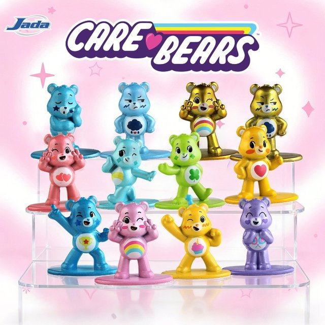 Jada Care Bears Metallfiguren Blind Box, bunte Mini Anime-Figuren aus Metall, 8,89 cm Sammelfiguren - Bild 1