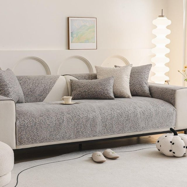 Super Six Chenille Blatt Jacquard Sofakissen Modern Schlicht, B/B/B: 70 x 70 x 70 cm - Bild 1
