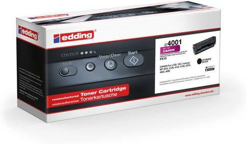Edding Tonerkartusche EDD-4001 kompatibel mit Canon FX-10 in Schwarz für Laserdrucker und Faxgeräte - Bild 1