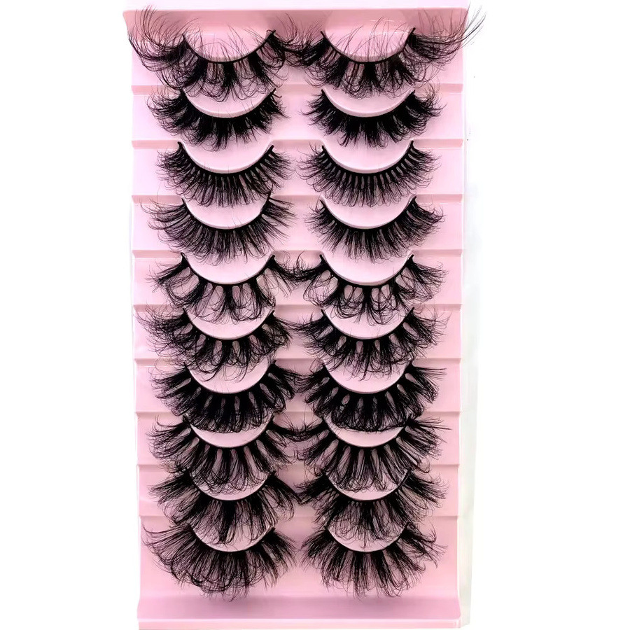 3D Faux Nerz Wimpern, Black, 10 Paar, Natürlich - Bild 4