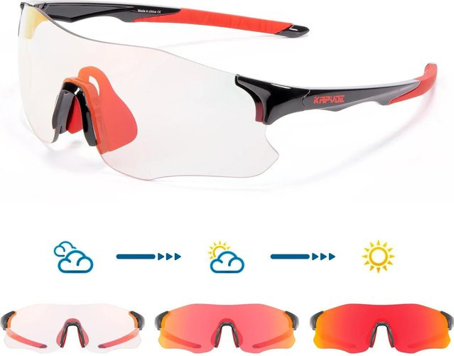 Kapvoe Radsport-Sonnenbrille, rimless, white multicolour, Herren - Bild 1