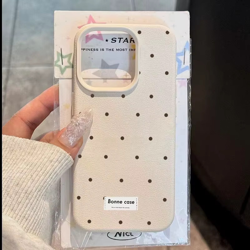 Matte Handyhülle mit Polka Dot Design für iPhone 17, 16, 15, 14, 13, 12 Pro Max und weitere Modelle in Grün - Bild 3