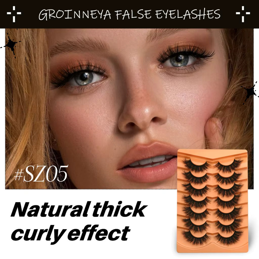 VELTRINAY Künstliche Wimpern, Wispy Strip Lashes, Cat-Eye, Volumen - Bild 2