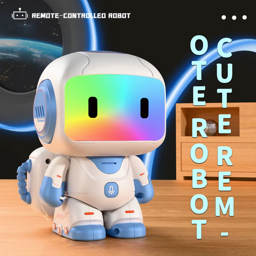 Kelaton Intelligenter ferngesteuerter Roboter, mit Licht und Musik, Blau - Bild 1