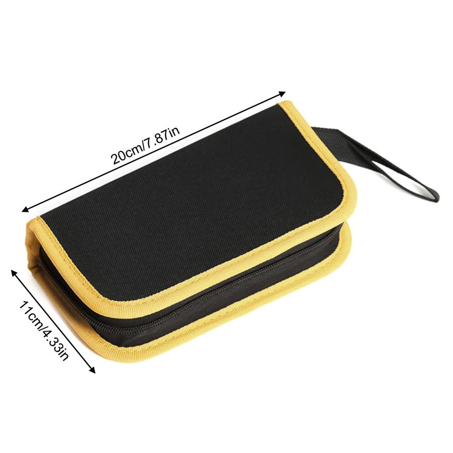 Verdickte Werkzeug-Aufbewahrungstasche und Multimeter-Organizer in Schwarz, B/H/T: 20,0 x 11,0 cm - Bild 5