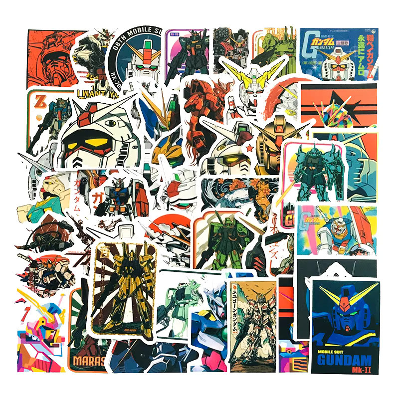 Bandai Gundam Aufkleber, 50-teiliges Set, Bunt / Mehrfarbig - Bild 2
