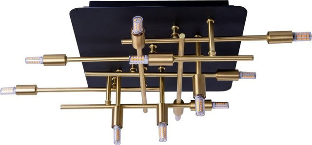 Näve Leuchten Ancona Deckenleuchte aus Metall in Messing/Goldfarben, B/H/T: 48 x 120 x 51 cm, G9 Fassung - Bild 1