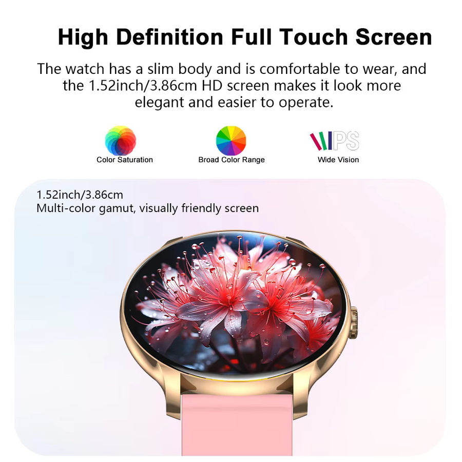 KESHUYOU Smartwatch, Silber, Silikon, Damen - Bild 6