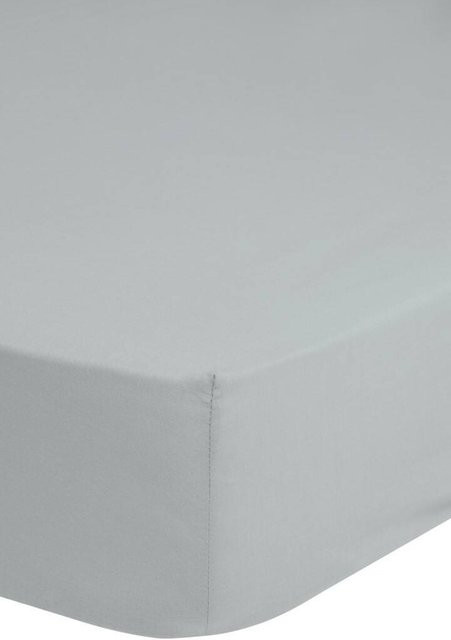 Good Morning Baumwoll Spannbetttuch Grau B/T/H: 180 x 200 cm - Bild 1