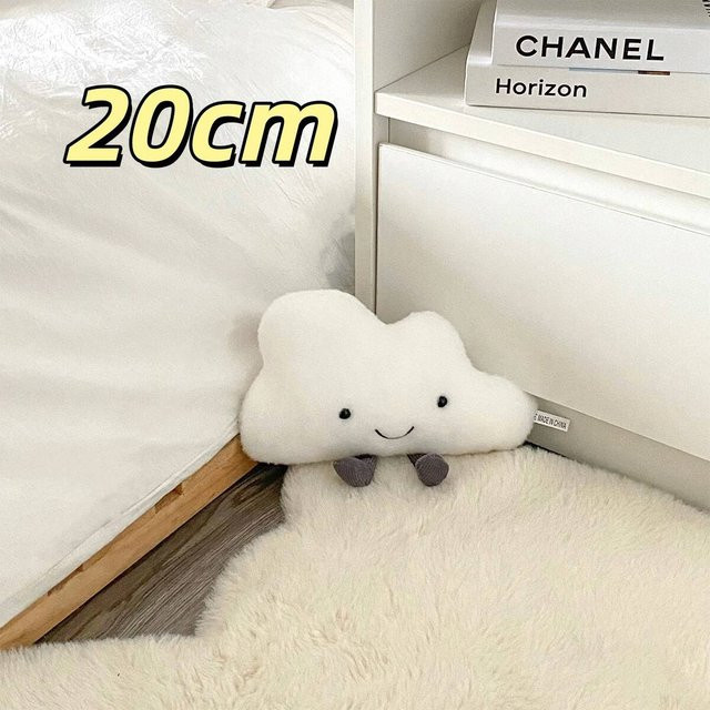 Kawaii Wolken Plüschkissen von Yiran Health & Beauty in Weiß, weiches Stofftier-Kissen aus Baumwolle und Polyester für Sofa und Bett - Bild 1