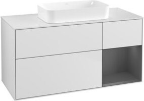 V&B Waschtischunterschrank Finion in Anthrazit und Weiß, B/T: 120 x 60 cm, lackiert - Bild 1