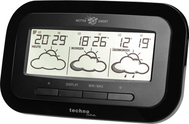 Technoline WD 1300 Direkt Wetterstation in Schwarz - Bild 1