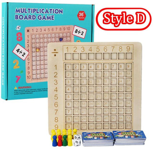Kidsly Montessori Mathematik-Lernbrettspielzeug, Multiplikations- und Dividier-Arithmetikspiele - Bild 1