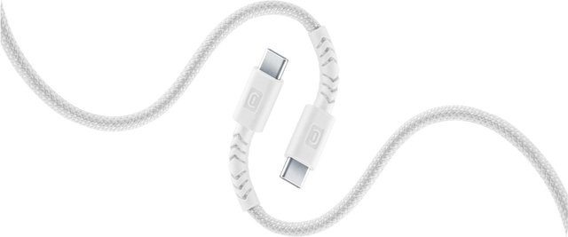 CellularLine Flexi Braided USB Typ-C auf USB Typ-C Datenkabel 60W, Weiß, Länge: 0,6 m - Bild 1