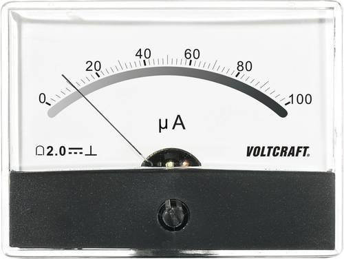 Voltcraft AM-86X65/100µA Einbau-Messgerät mit Drehspule in Weiß - Bild 1