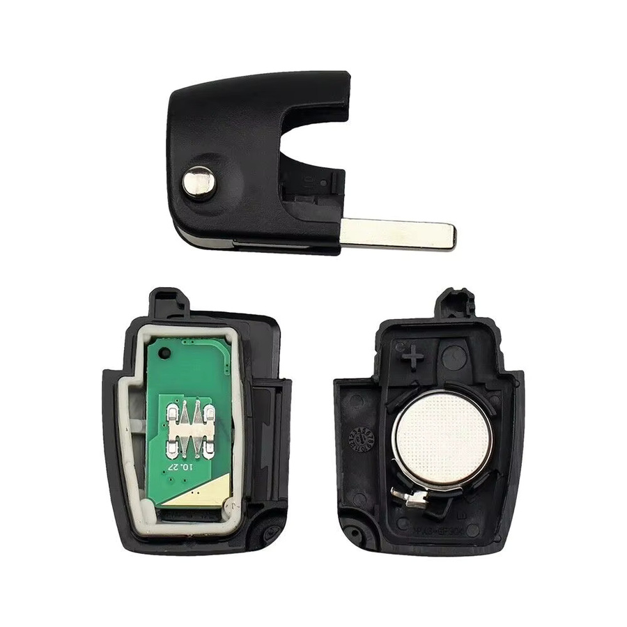 KEYECU Flip Remote Key Fob mit 3 Tasten und 433 MHz, 4D60/4D63 Chip für Ford BF FG Falcon Territory Mondeo FPV SZ, Schwarz - Bild 4