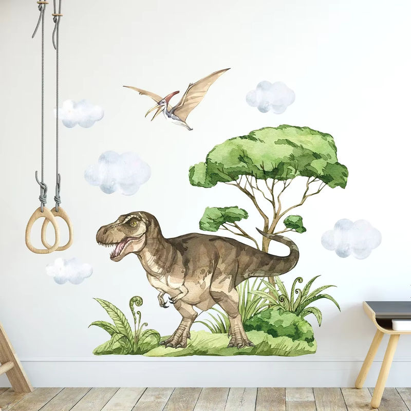 BRUP Aquarell Dinosaurier Wandaufkleber für Kinderzimmer in Mehrfarbig - Bild 4