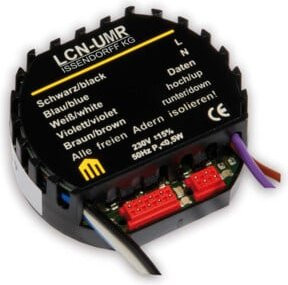 Issendorff Universal Rolladen-Aktor 230V 2x6A Bus-Modul LCN UMR in Schwarz - Bild 1