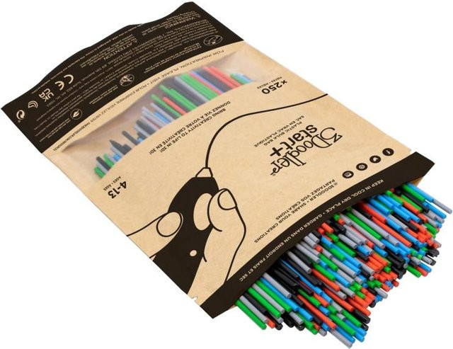 3Doodler Primary Pow Mixed Bag 250 Kompostierbarer Kunststoff Blau Grün Grau Rot - Bild 1