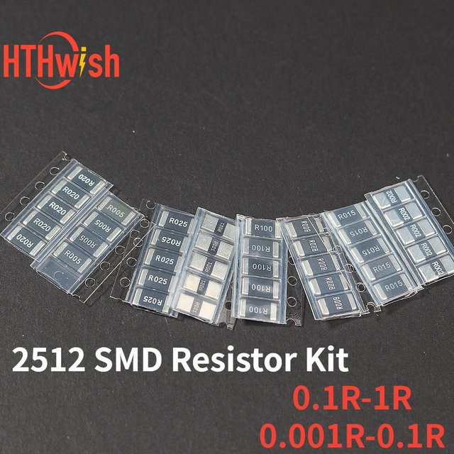 50-teiliges SMD-Widerstandsset mit 1 % Toleranz, sortiertes Kit für Niederwiderstände im Format 2512 - Bild 1