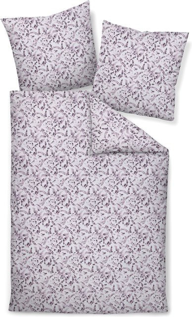 Janine Bettwäsche Moments Mako-Satin Baumwolle Floral Vintage mit Reißverschluss B/H: 155 x 220 cm und 80 x 80 cm - Bild 1