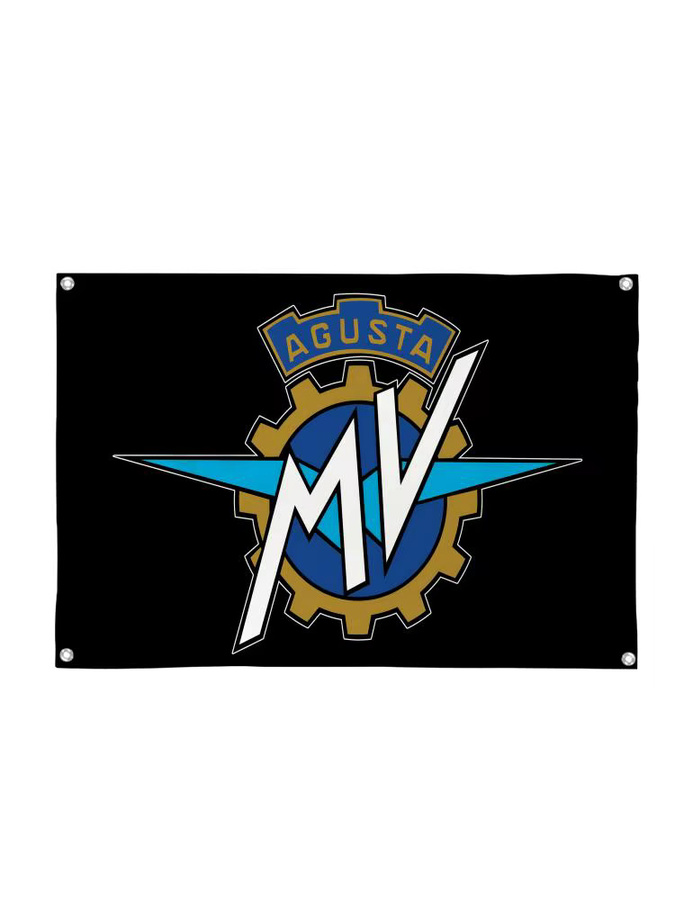 MV A-Agusta Stoffflagge in Schwarz und Multicolour, minimalistisches Gartenbanner für den Außenbereich, Rechteckig, Breite: 80 cm - Bild 5
