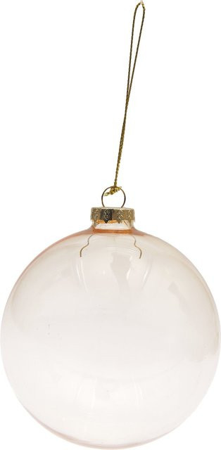 Rico Design Glaskugel Baumschmuck transparent-gold, Durchmesser: 10 cm - Bild 1