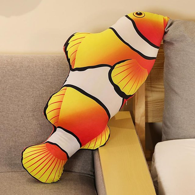 3D Simulation Goldfisch Plüschtier, Karpfen Plüschkissen, 100cm - Bild 1