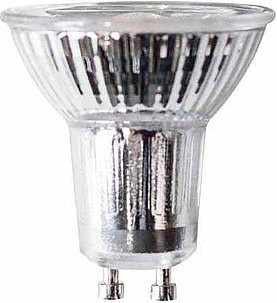 Jotex GU10 LED Leuchtmittel dimmbar, 7W, 2700K Warmweiß, 480Lm, Silber/Transparent - Bild 1
