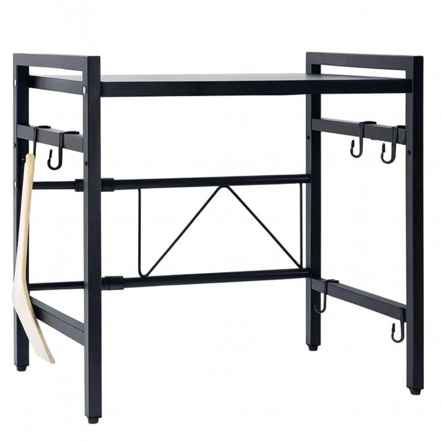 Osoltus Küchenregal aus Karbonstahl verstellbar, Schwarz, B/T/H: 40 x 36 x 46 cm - Bild 2