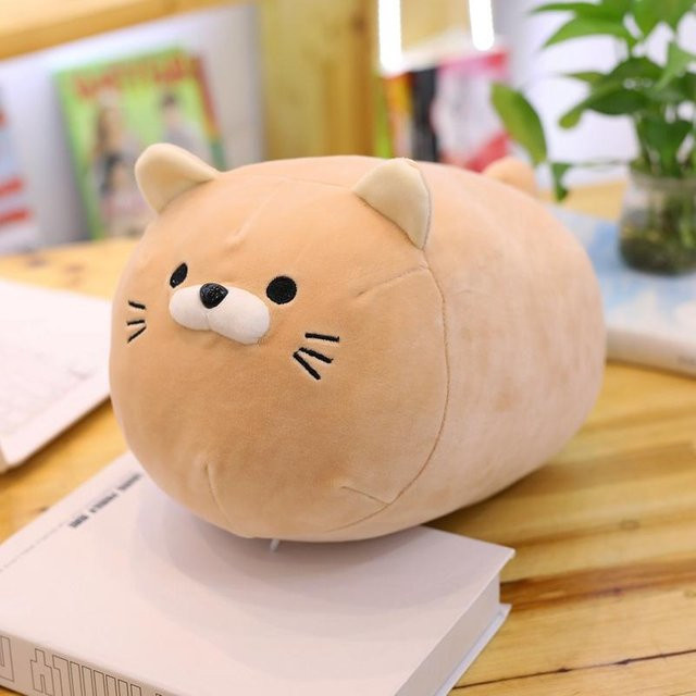 Linyi toy Japanische Fette Katze Plüschtier, Grau, 50cm - Bild 1