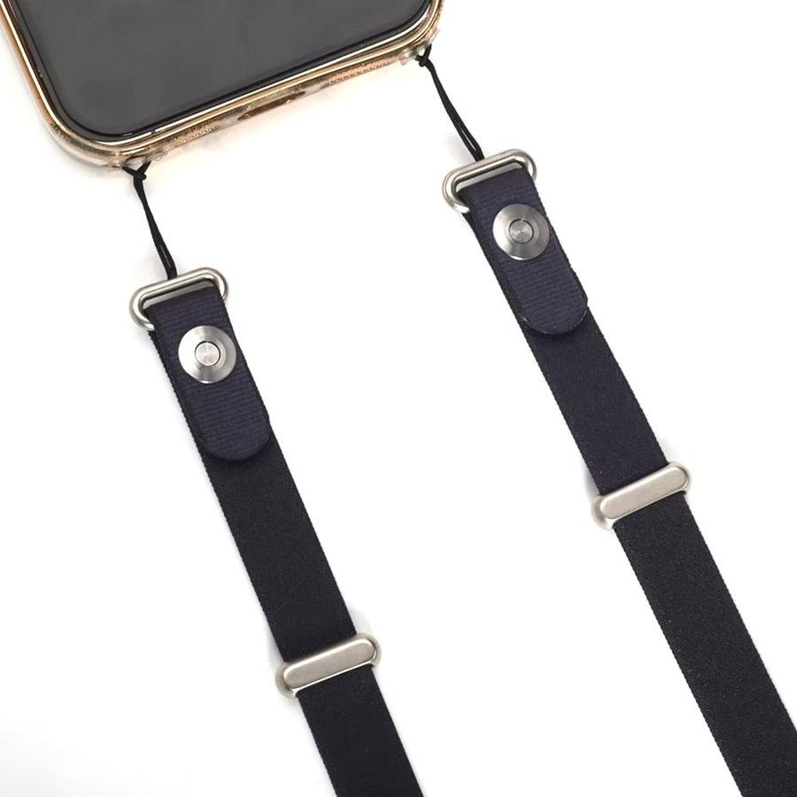 Magnetisches und verstellbares Handy-Lanyard als Umhängeband für Apple iPhone 17 Pro Max in Schwarz oder Orange - Bild 2