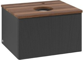 V&B Waschtischunterschrank Antao mit Frontstruktur in Weiß, B/T/H: 60 x 36 x 50 cm - Bild 1