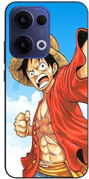 Handyhülle Maniacase für Oppo Reno 13 5G aus Silikon in Schwarz mit Monkey D. Luffy Design - Bild 1