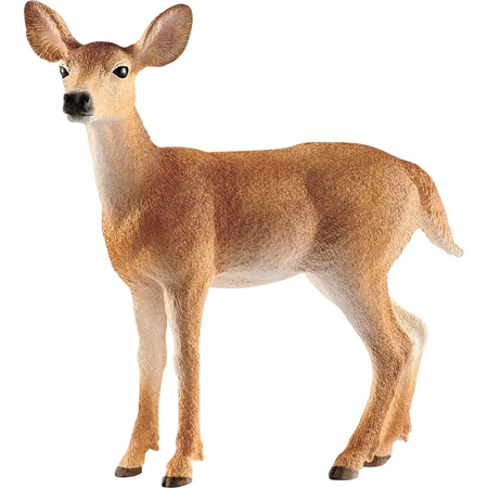 Schleich Wild Life Weißwedelkuh Spielfigur graubraun
