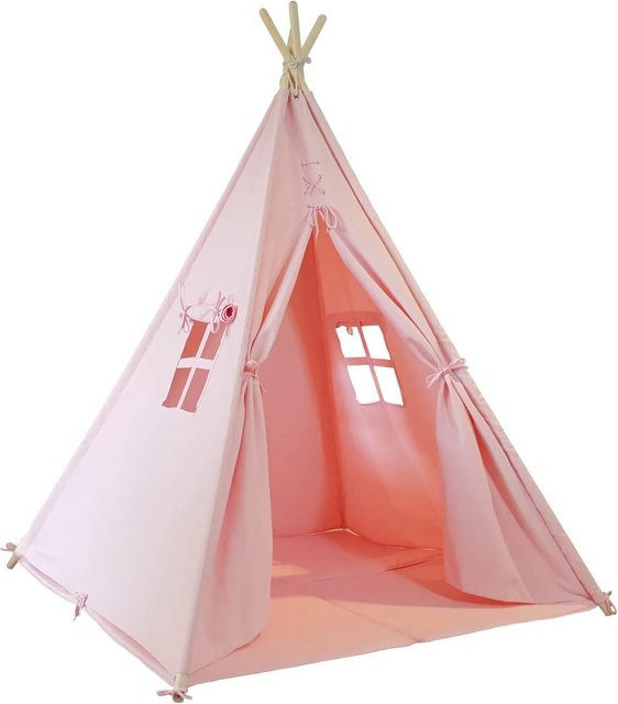 Sunny Kinder Tipi-Zelt Alba in Pink, B/H/T: 120 x 160 x 120 cm - Bild 1