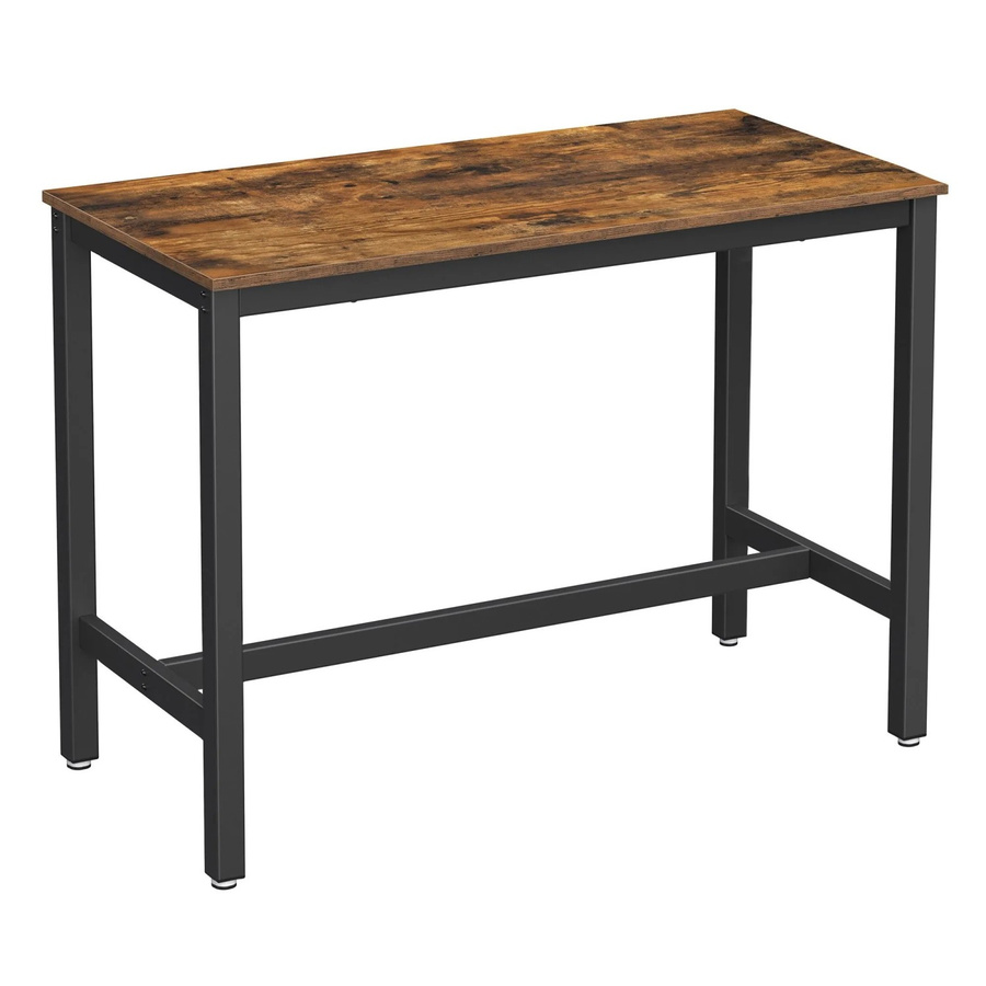 Songmics Bartisch LBT91X im Vintage-Design aus Holz und Stahl, Braun-Schwarz, B/T/H: 120 x 60 x 90 cm - Bild 2