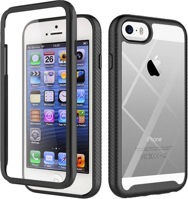 Techsuit Defense360 Pro Schutzhülle für Apple iPhone SE (2016), iPhone 5 und iPhone 5s in Schwarz - Bild 1