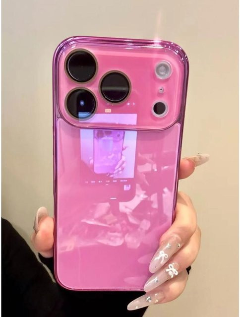 Stoßfeste Kamera-Schutzhülle aus gehärtetem Glas für Apple iPhone in Hellrosa - Bild 1