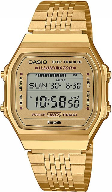 Casio Digitaluhr, Quarz, Edelstahl, Gold, 38 mm, Herren - Bild 1