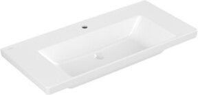 V&B Schrank-Waschtisch Subway 3.0 Eckausführung, Weiß, B: 100 cm, T: 47 cm, 1 Handtuchhalter, mit Überlauf - Bild 1