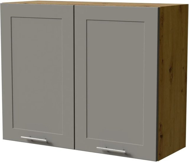 Feldmann-Wohnen Hängeschrank Oslo W3 in Eiche Artisan und Dust Grey Matt mit Soft-Close-Türen, Breite: 90 cm, Tiefe: 32,5 cm, Höhe: 72 cm - Bild 1