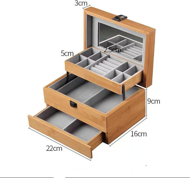 DOKW Schmuckschatulle Bambus, Unisex - Bild 1