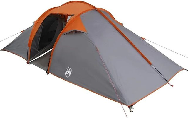 vidaXL Tunnelzelt mit Dach in Grau und Orange, B/T/H: 510 x 240 x 156 cm, aus Taft, 42001165 - Bild 1