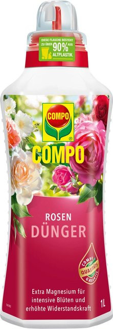Compo Rosendünger Flüssigdünger für Rosen in Kübeln, Beeten und Freiland, 1 l - Bild 1