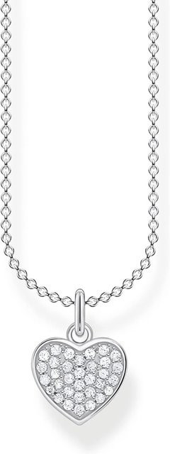 Thomas Sabo Herz Kette, 925 Silber, Zirkonia, Damen, 36-38 cm - Bild 1