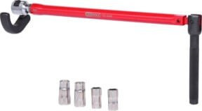 KS Tools Standhahn-Mutternschlüssel-Satz, 6-teilig, rot - Bild 1