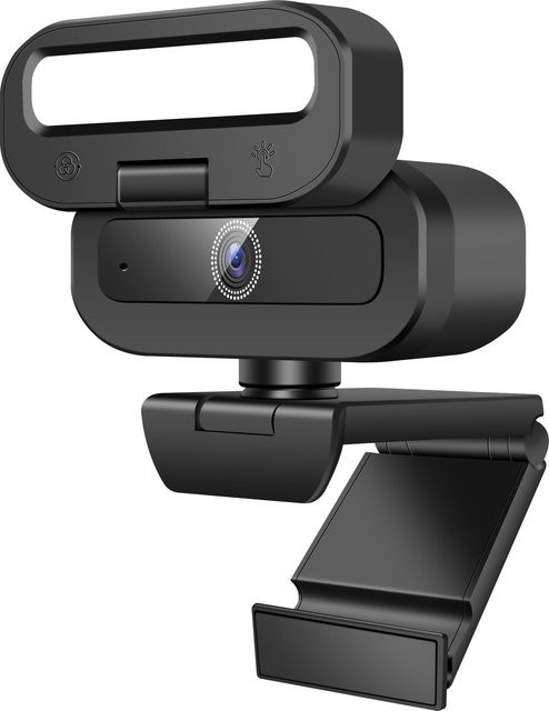 Bytelike 4K UHD USB Webcam mit Ringlicht, Autofokus, Nachtsicht und Mikrofon in Schwarz - Bild 1
